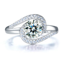 New Fashion Engagement Wedding Rings 925 Silver Diamond Ring for Women
